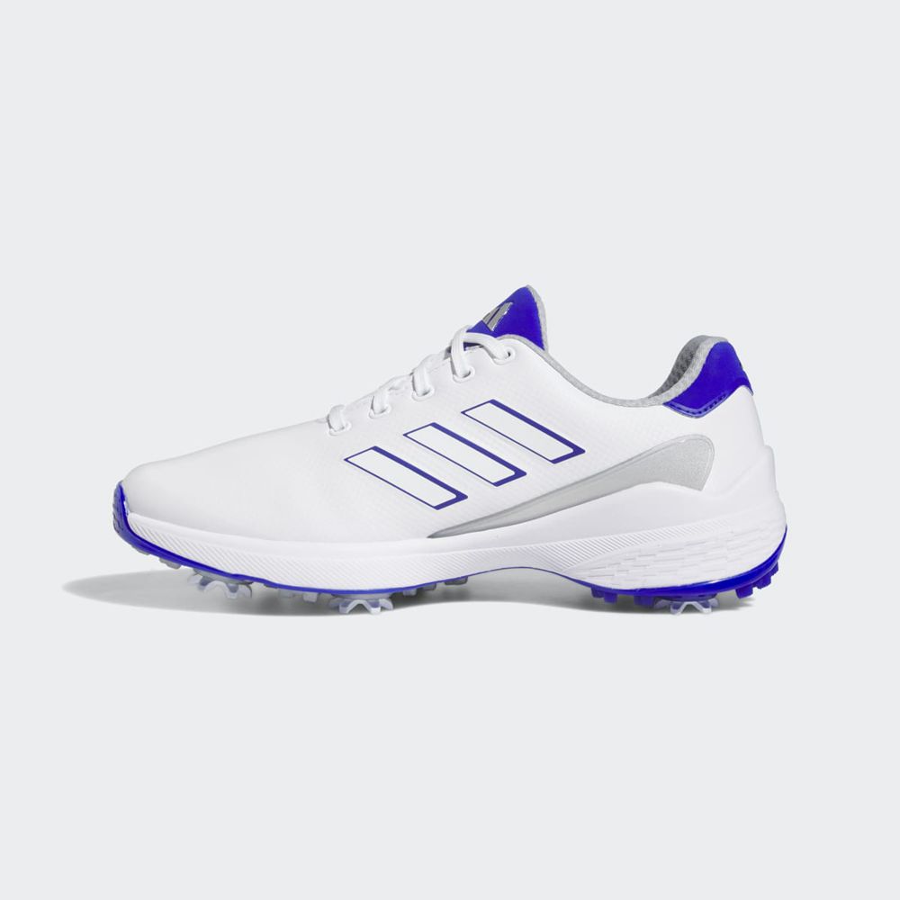 Chaussures De Golf Adidas ZG23 Blanche Bleu Argent Homme | HSG-90565702