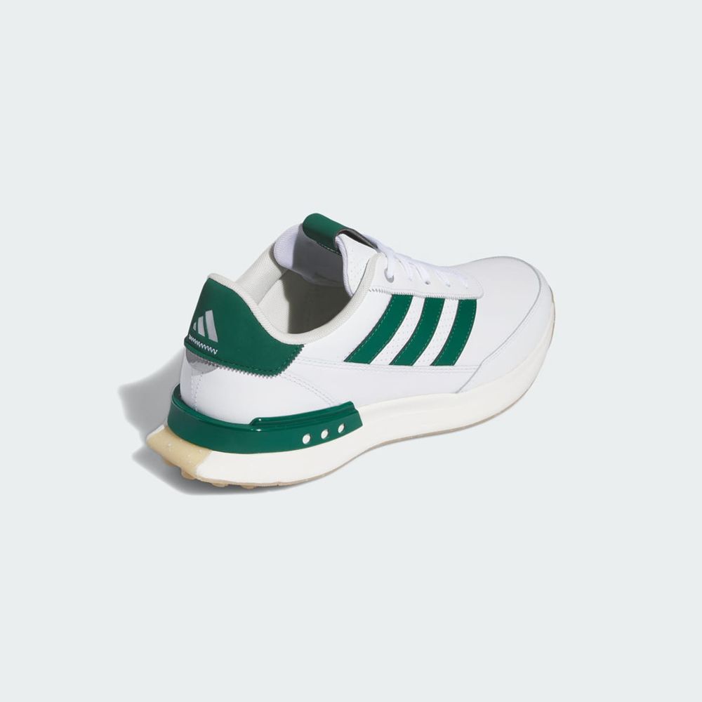 Chaussures De Golf Adidas S2G Spikeless Leather 24 Blanche Vert Homme | BQD-76399658