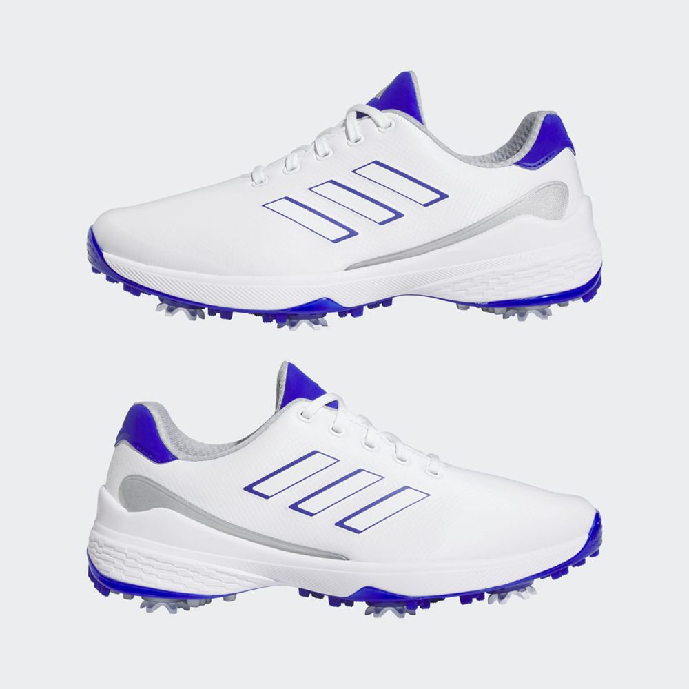 Chaussures De Golf Adidas ZG23 Blanche Bleu Argent Homme | HSG-90565702