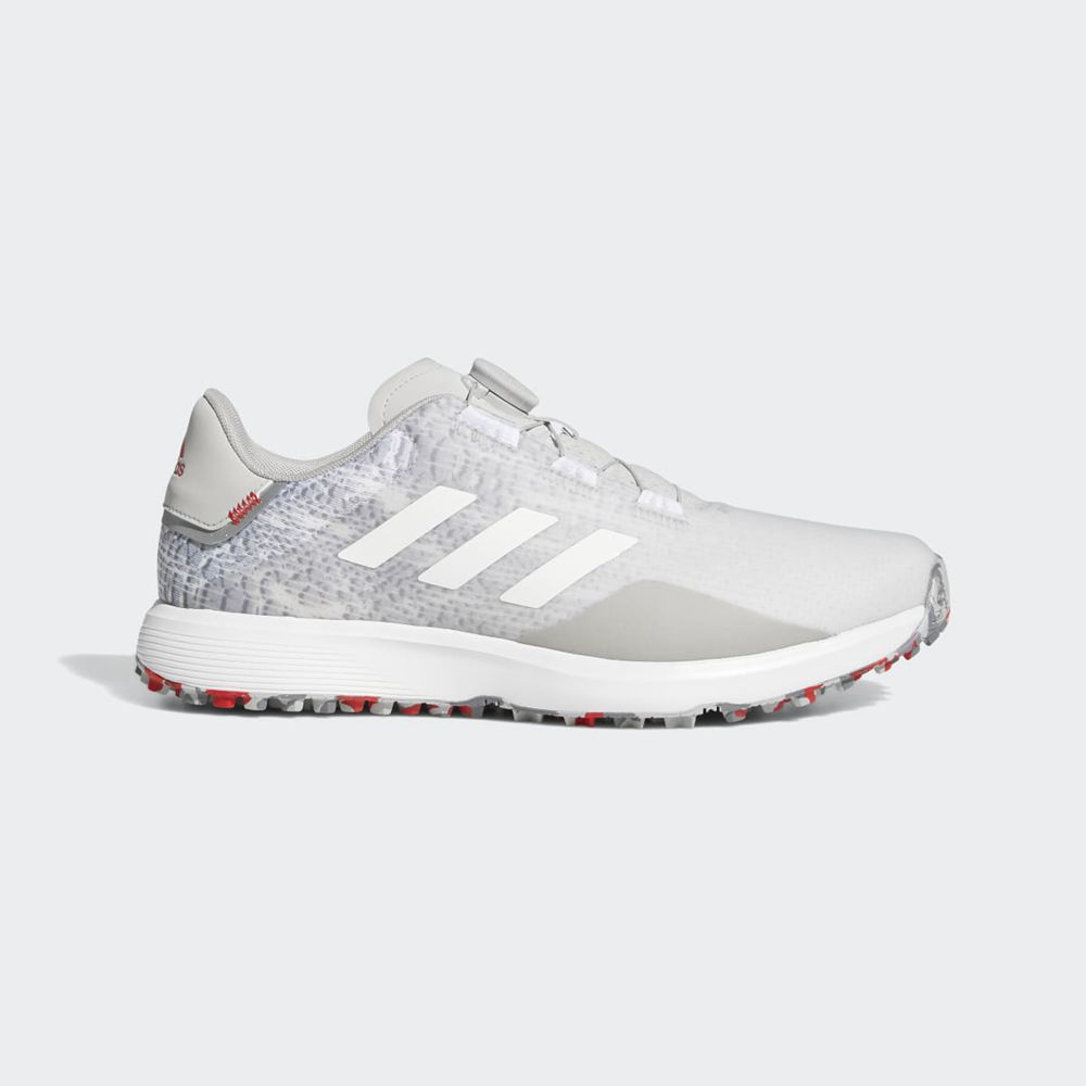 Chaussures De Golf Adidas S2G BOA Spikeless Grise Blanche Homme | YXU-55786558