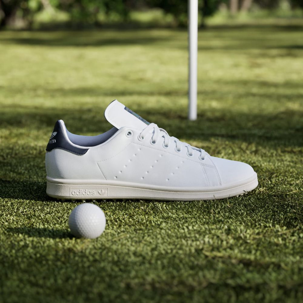 Chaussures De Golf Adidas Stan Smith Blanche Bleu Marine Homme | FDI-43121734