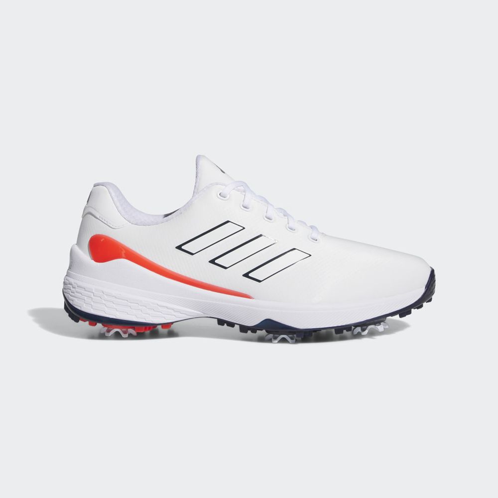 Chaussures De Golf Adidas ZG23 Blanche Bleu Marine Rouge Homme | HNA-40411115