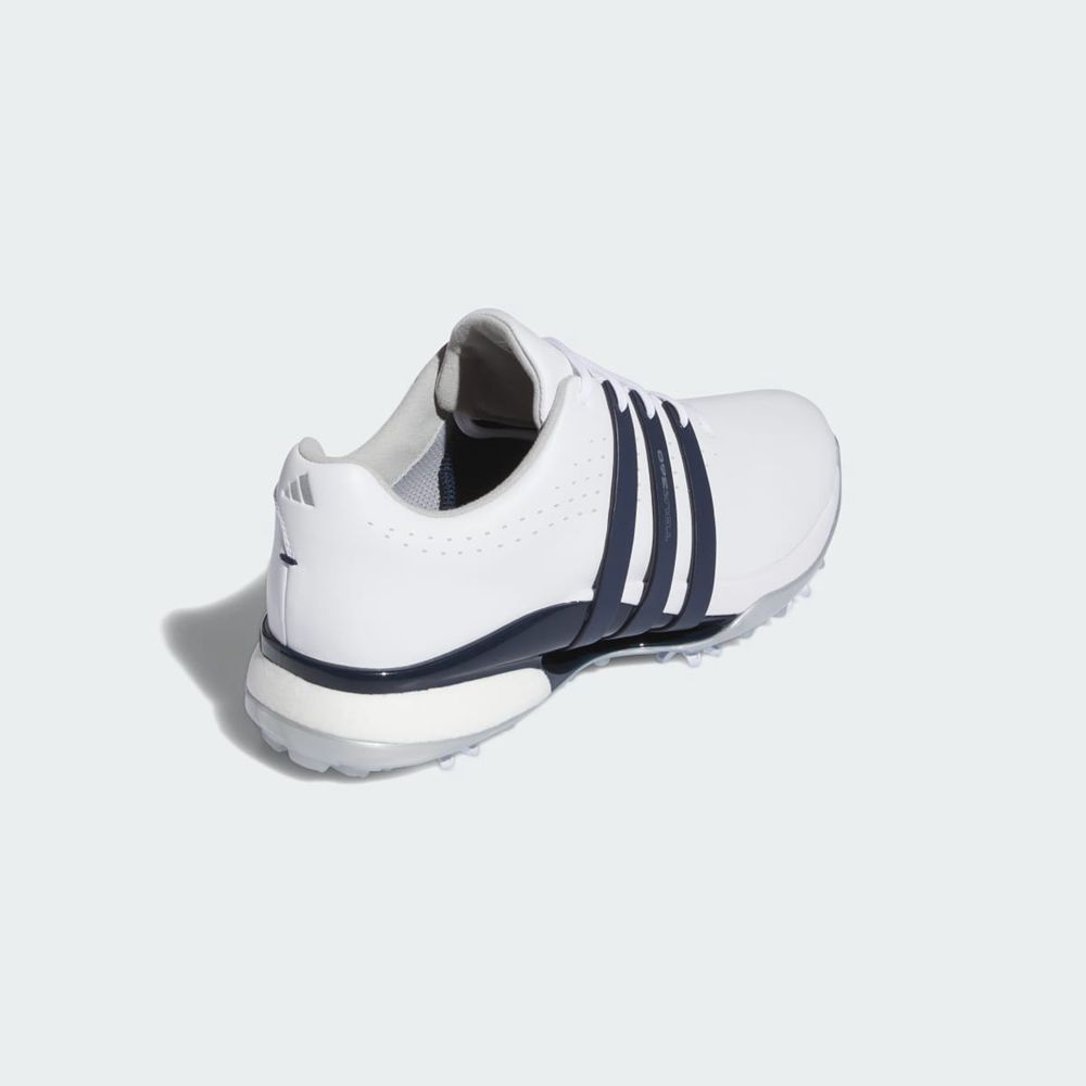 Chaussures De Golf Adidas Tour360 24 Blanche Bleu Marine Argent Homme | URY-67586536