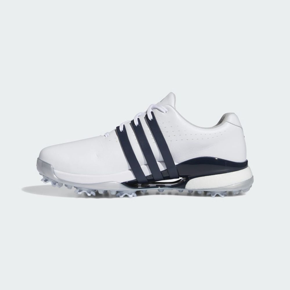 Chaussures De Golf Adidas Tour360 24 Blanche Bleu Marine Argent Homme | URY-67586536