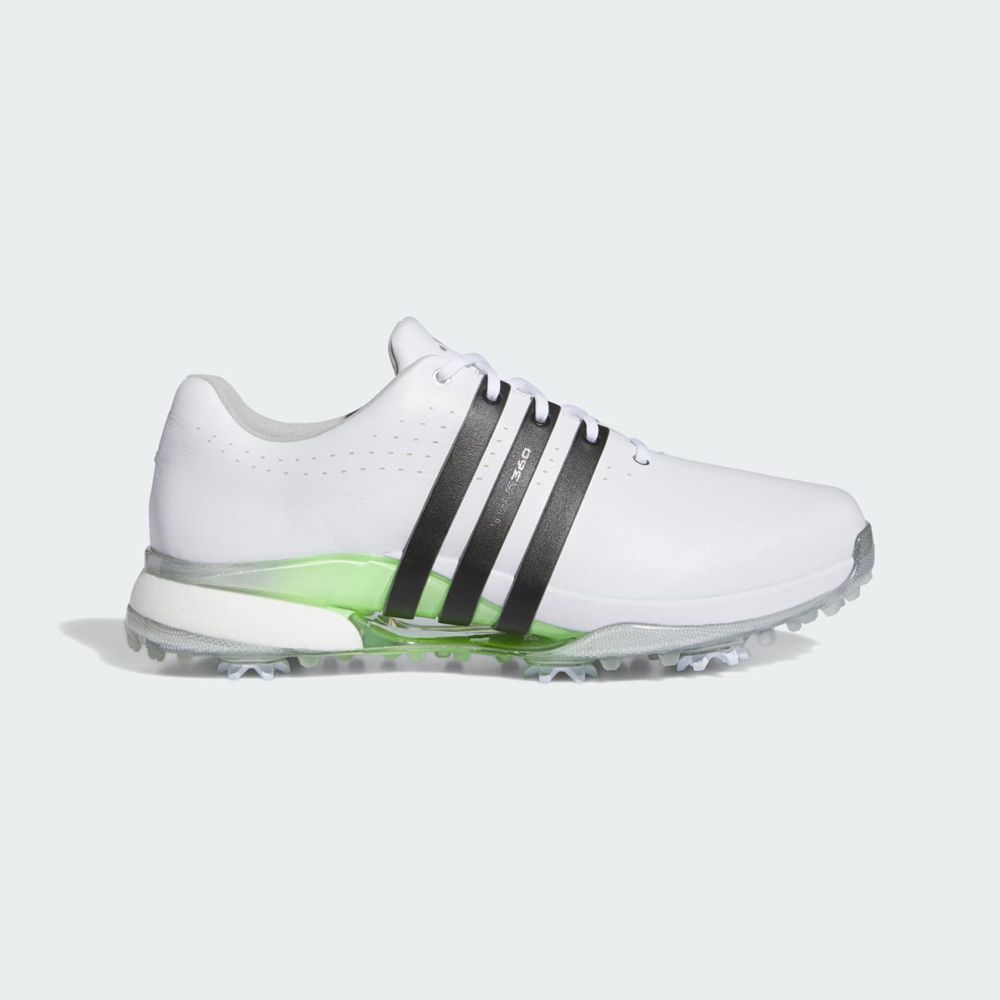 Chaussures De Golf Adidas Tour360 24 Wide Blanche Noir Vert Homme | NRD-57754352