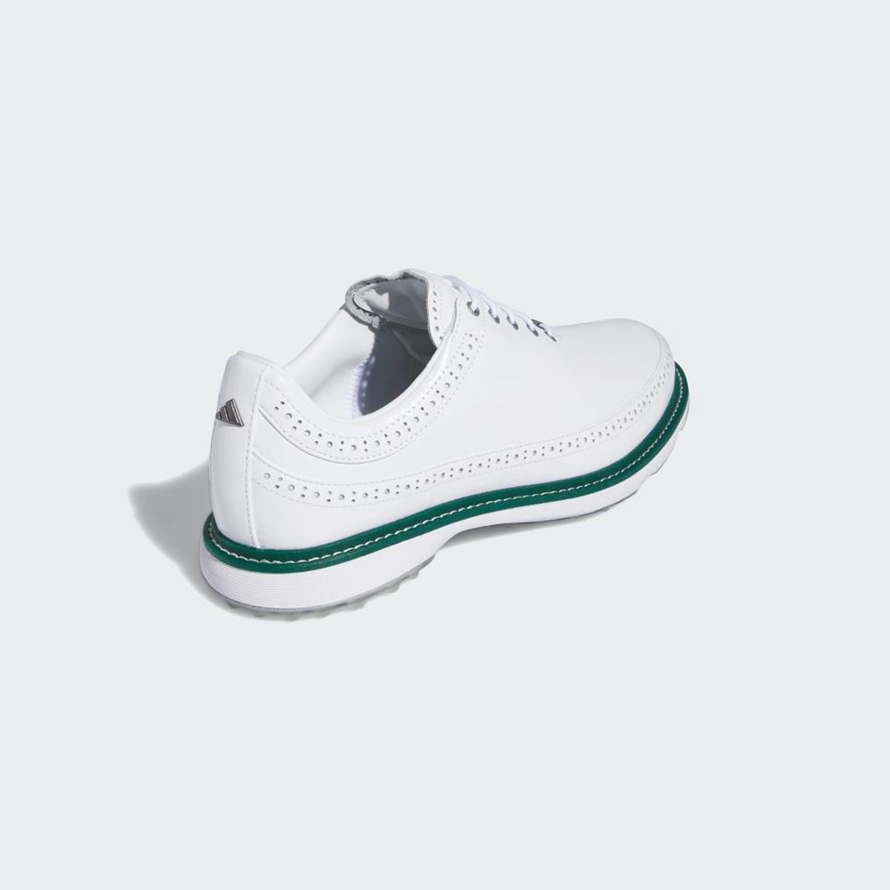 Chaussures De Golf Adidas MC80 Spikeless Blanche Argent Vert Homme | XUC-40399671