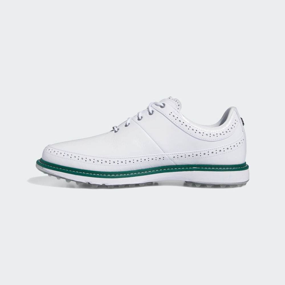 Chaussures De Golf Adidas MC80 Spikeless Blanche Argent Vert Homme | XUC-40399671