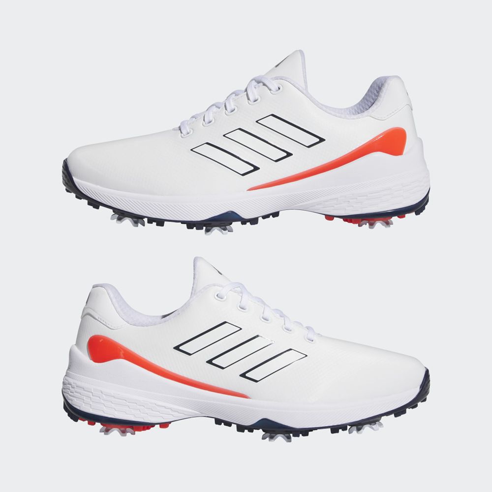 Chaussures De Golf Adidas ZG23 Blanche Bleu Marine Rouge Homme | HNA-40411115