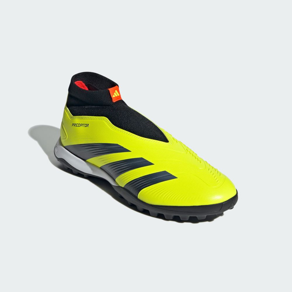 Chaussure de Foot Adidas Predator 24 League Laceless Turf Jaune Noir Blanche Homme | ZBX-42991033