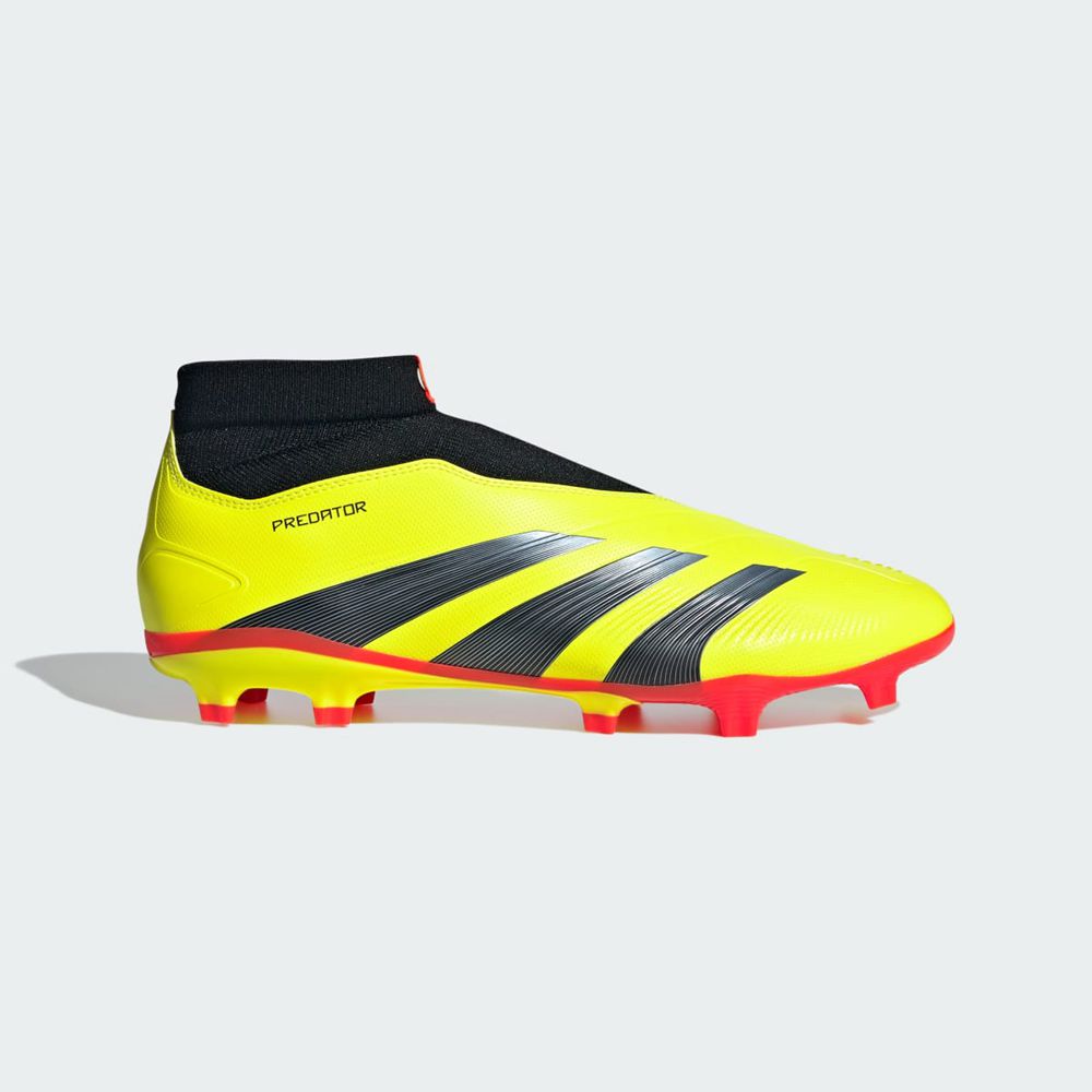 Chaussure de Foot Adidas Predator 24 League Laceless Firm Ground Jaune Noir Blanche Homme | SLY-11597708