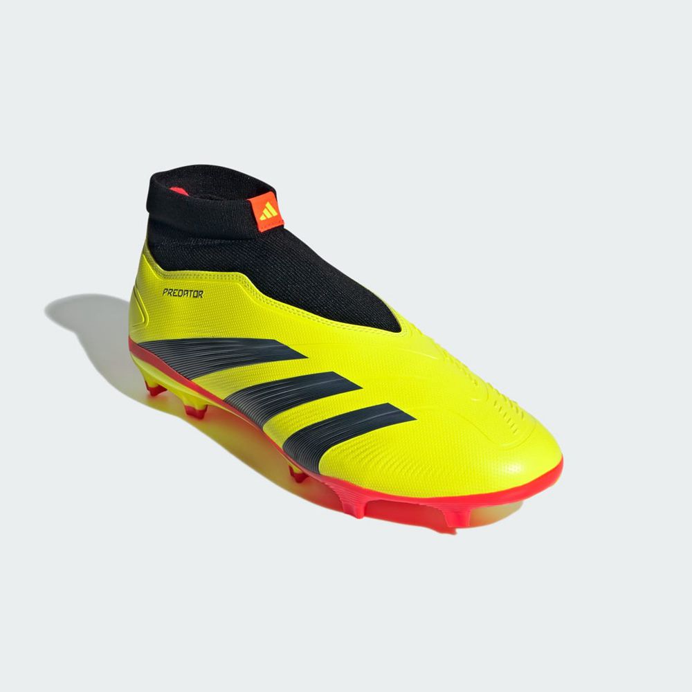 Chaussure de Foot Adidas Predator 24 League Laceless Firm Ground Jaune Noir Blanche Homme | SLY-11597708