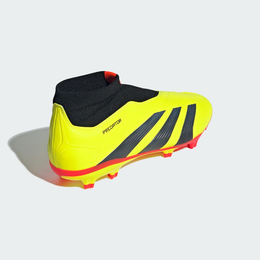 Chaussure de Foot Adidas Predator 24 League Laceless Firm Ground Jaune Noir Blanche Homme | SLY-11597708