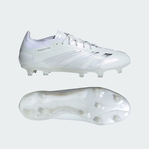 Chaussure de Foot Adidas Predator 24 Elite Low Firm Ground Blanche Argent Homme | JHV-59015839