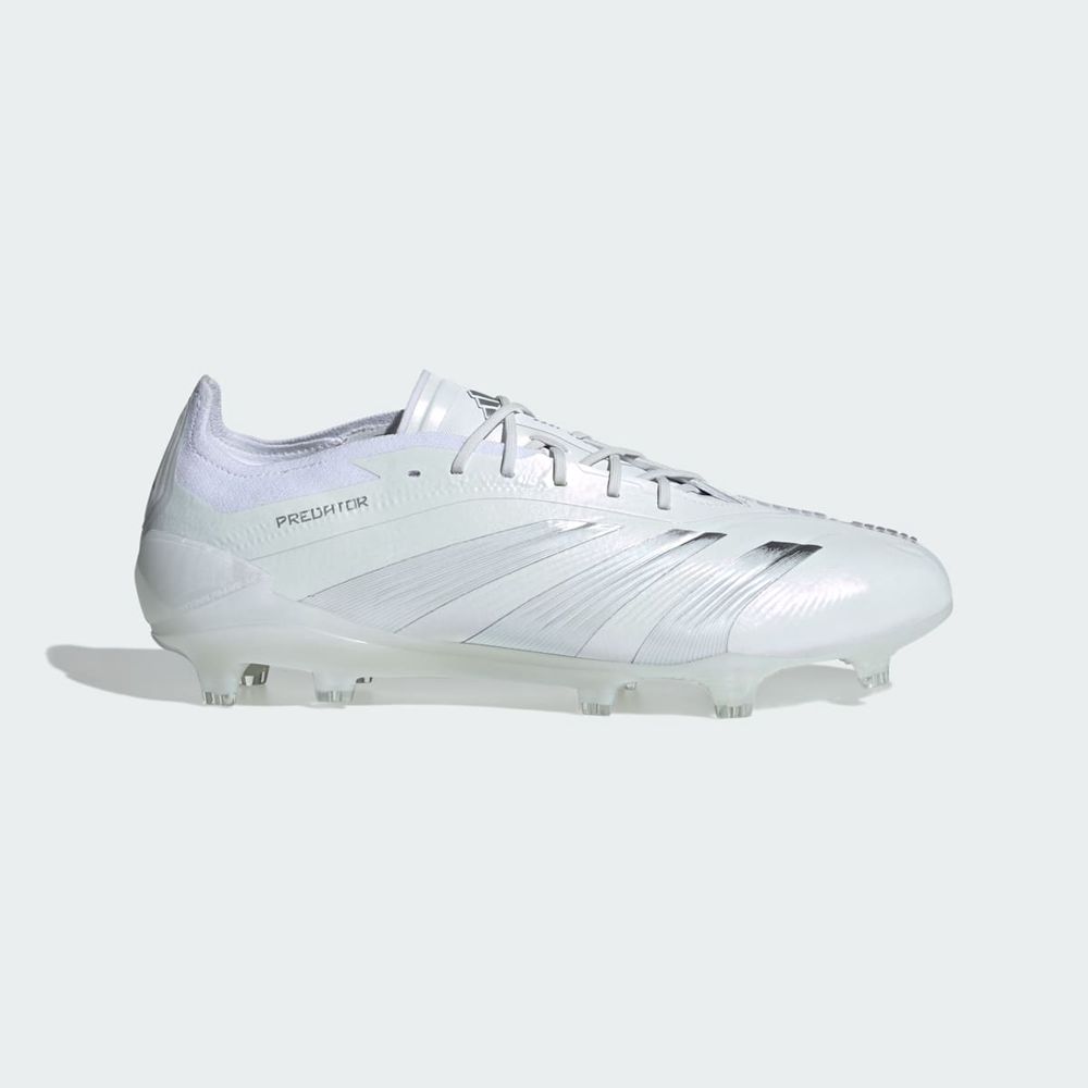 Chaussure de Foot Adidas Predator 24 Elite Low Firm Ground Blanche Argent Homme | JHV-59015839