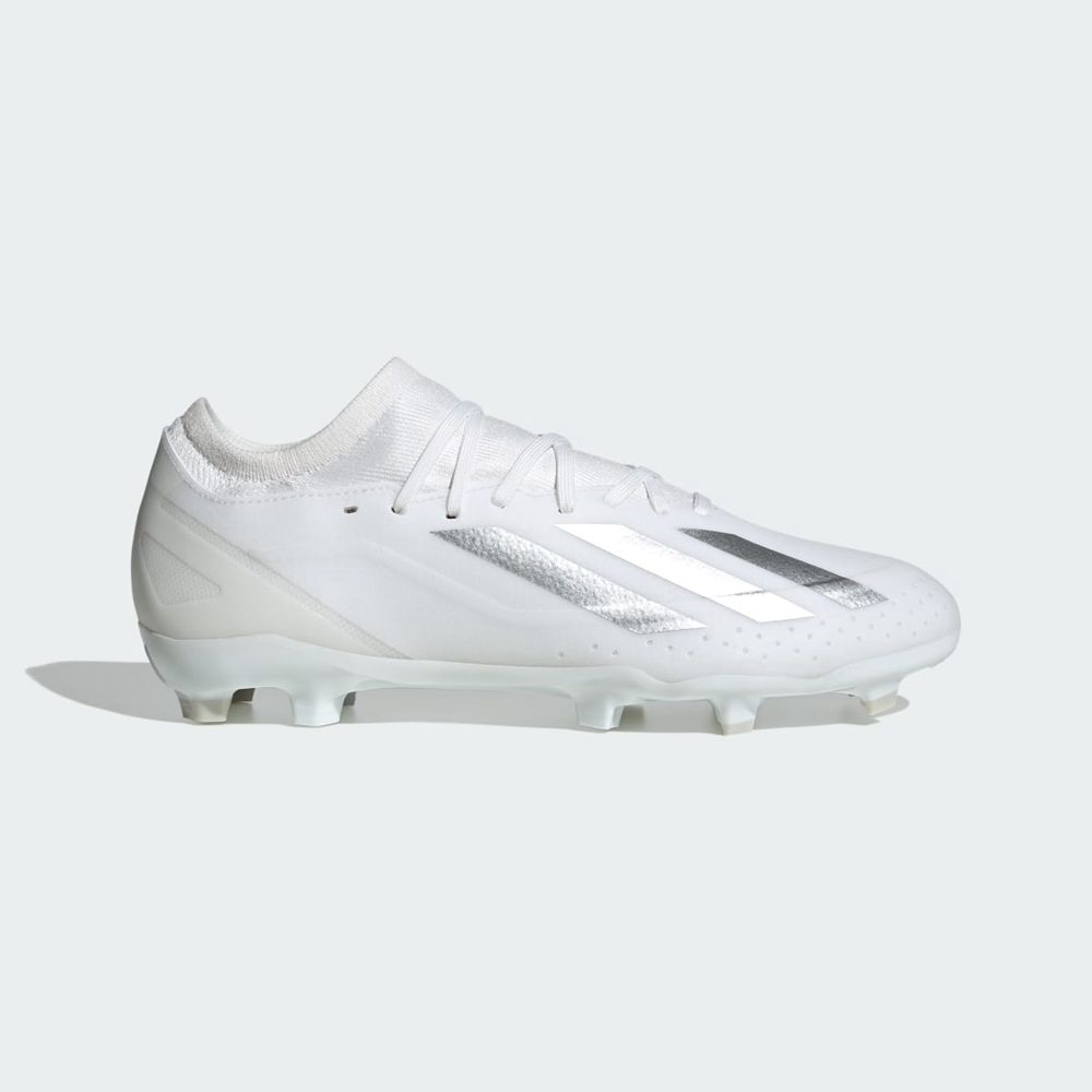 Chaussure de Foot Adidas X Crazyfast League Firm Ground Blanche Argent Homme | LTP-42897683