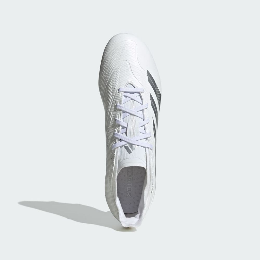 Chaussure de Foot Adidas Predator 24 League Low Firm Ground Blanche Argent Grise Homme | DIB-98774732