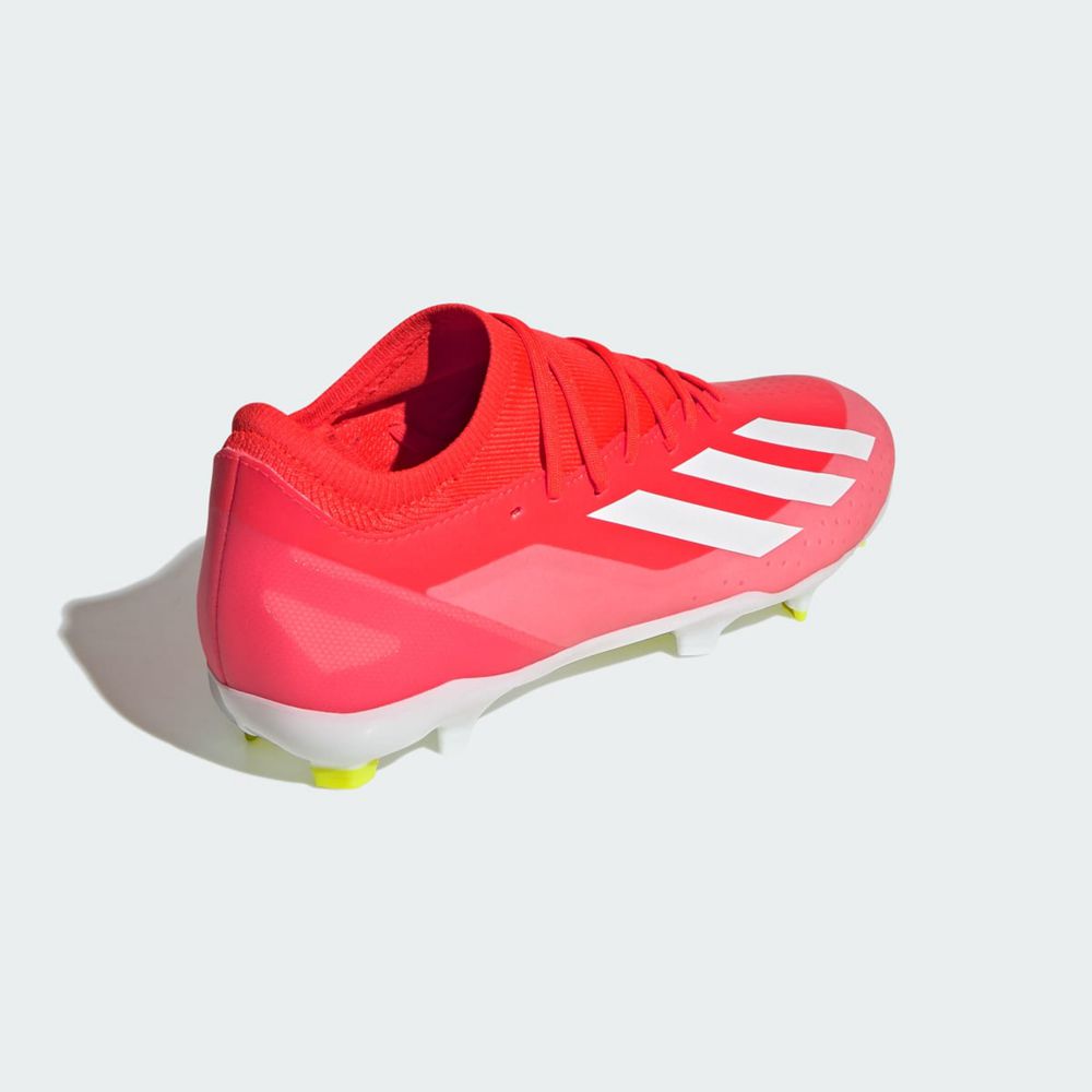 Chaussure de Foot Adidas X Crazyfast League Firm Ground Rouge Blanche Jaune Homme | WTV-73152304