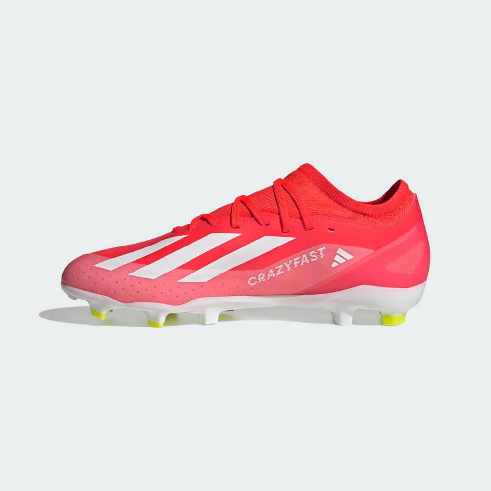 Chaussure de Foot Adidas X Crazyfast League Firm Ground Rouge Blanche Jaune Homme | WTV-73152304