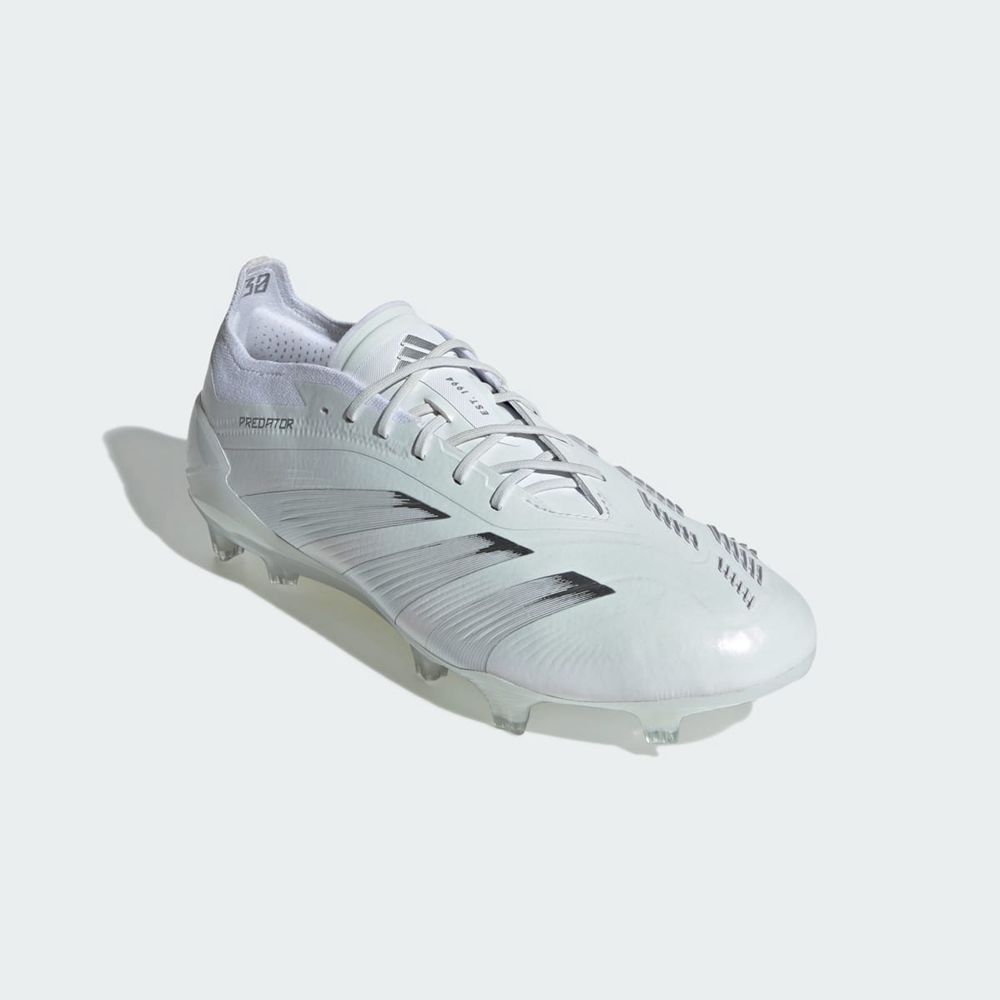 Chaussure de Foot Adidas Predator 24 Elite Low Firm Ground Blanche Argent Homme | JHV-59015839