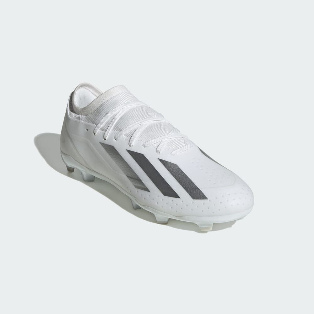 Chaussure de Foot Adidas X Crazyfast League Firm Ground Blanche Argent Homme | LTP-42897683