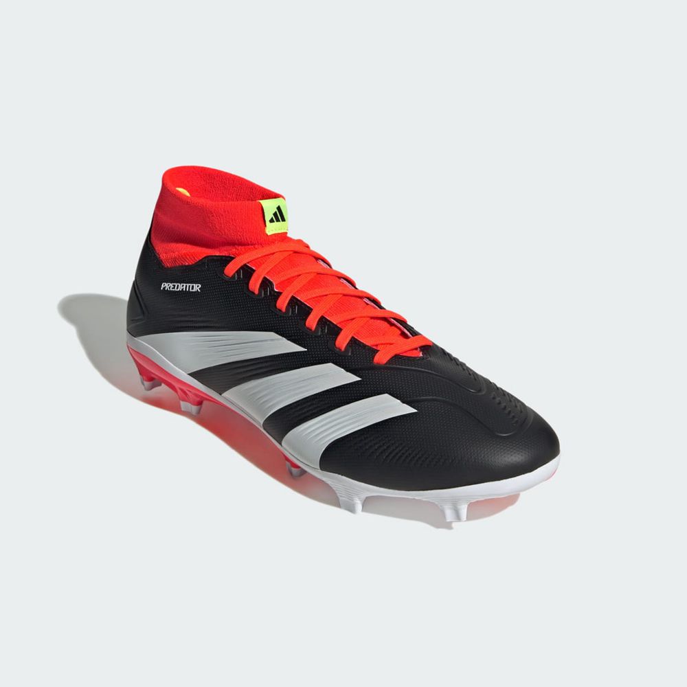 Chaussure de Foot Adidas Predator 24 League Firm Ground Noir Blanche Rouge Homme | SVI-54081378