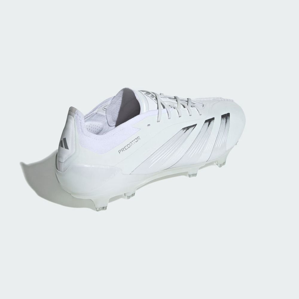 Chaussure de Foot Adidas Predator 24 Elite Low Firm Ground Blanche Argent Homme | JHV-59015839