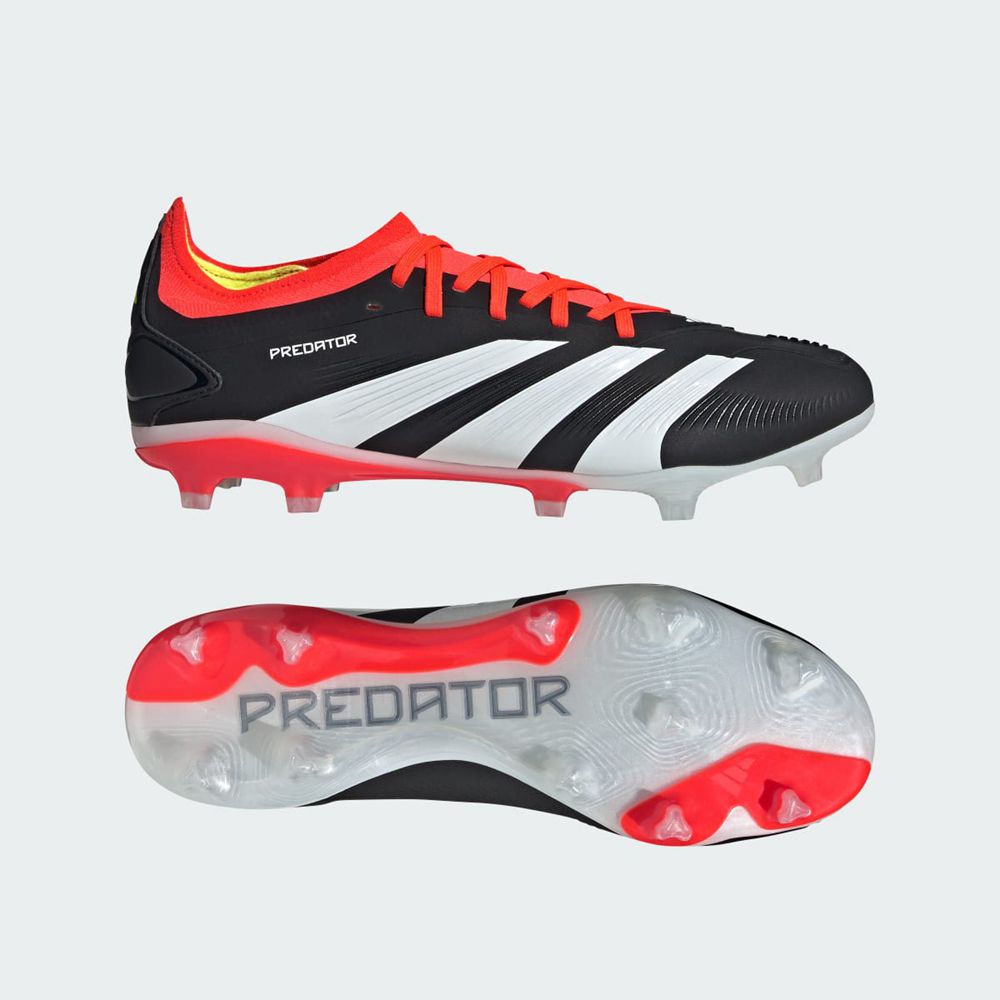 Chaussure de Foot Adidas Predator 24 Pro Firm Ground Noir Blanche Rouge Homme | MOS-08156983