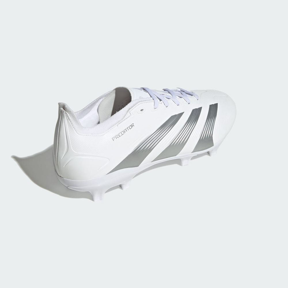 Chaussure de Foot Adidas Predator 24 League Low Firm Ground Blanche Argent Grise Homme | DIB-98774732