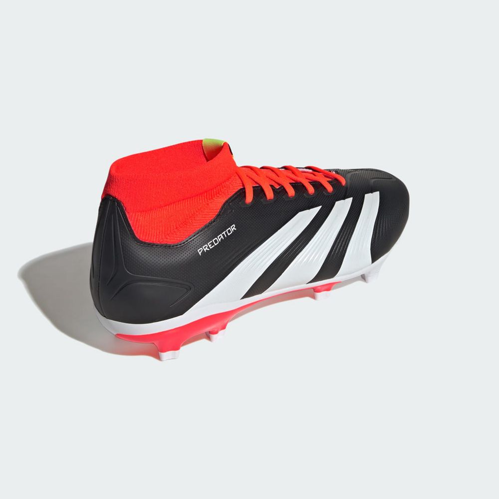 Chaussure de Foot Adidas Predator 24 League Firm Ground Noir Blanche Rouge Homme | SVI-54081378