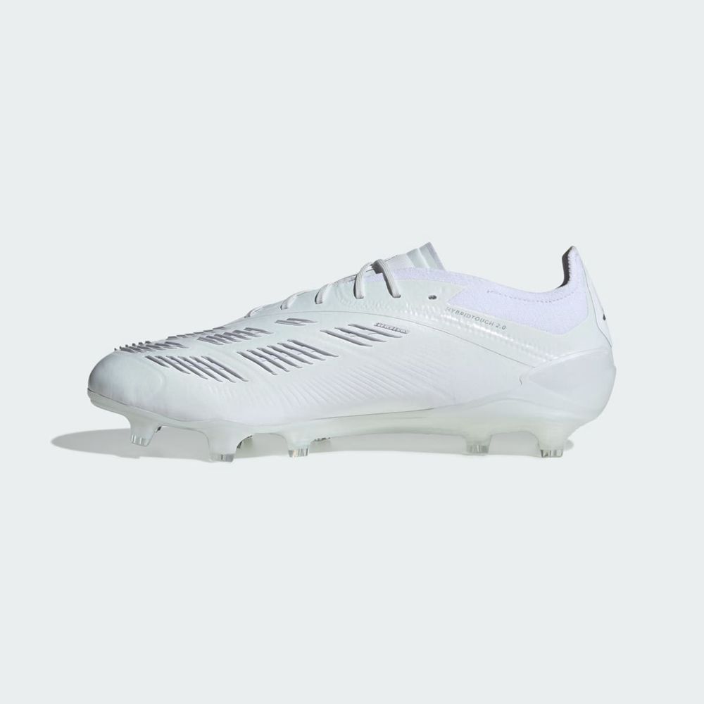 Chaussure de Foot Adidas Predator 24 Elite Low Firm Ground Blanche Argent Homme | JHV-59015839