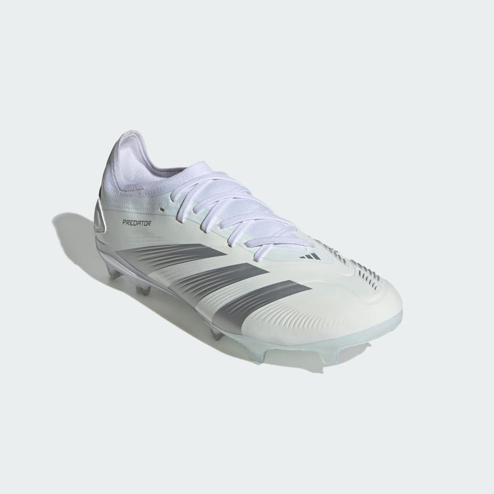 Chaussure de Foot Adidas Predator 24 Pro Firm Ground Blanche Argent Homme | LIP-15167513