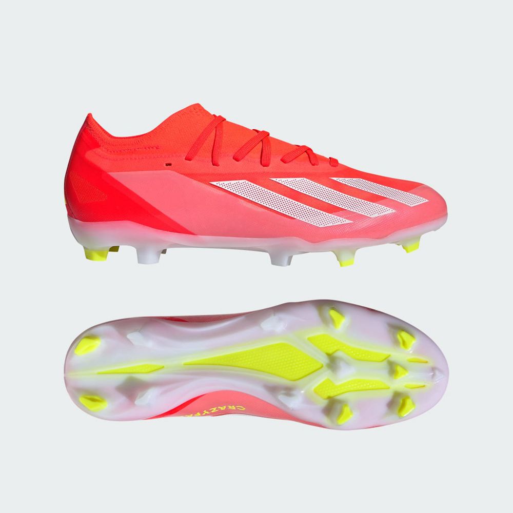 Chaussure de Foot Adidas X Crazyfast Pro Firm Ground Rouge Blanche Jaune Homme | PIY-37837171