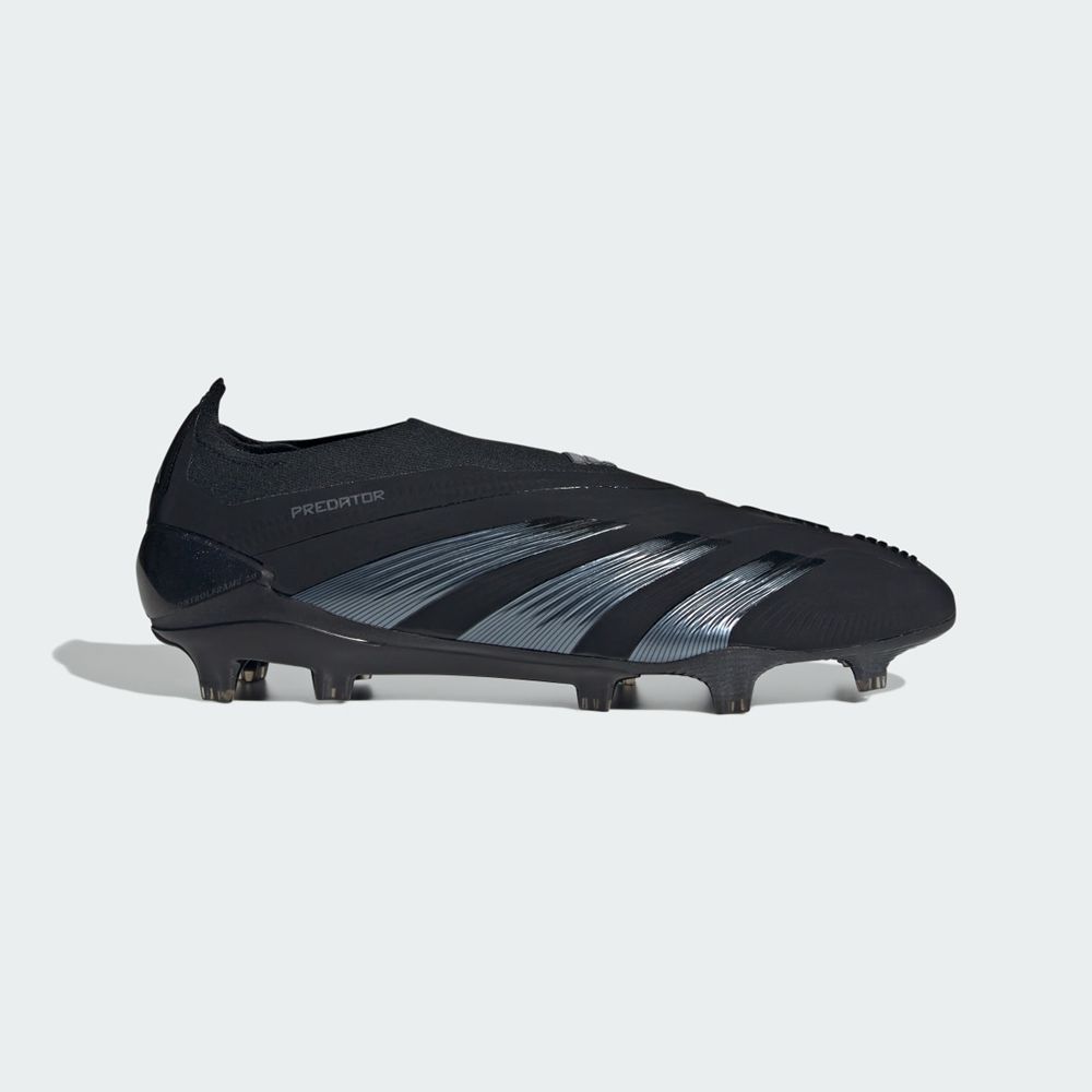 Chaussure de Foot Adidas Predator 24 Elite Laceless Firm Ground Noir Grise Homme | DTM-67776302