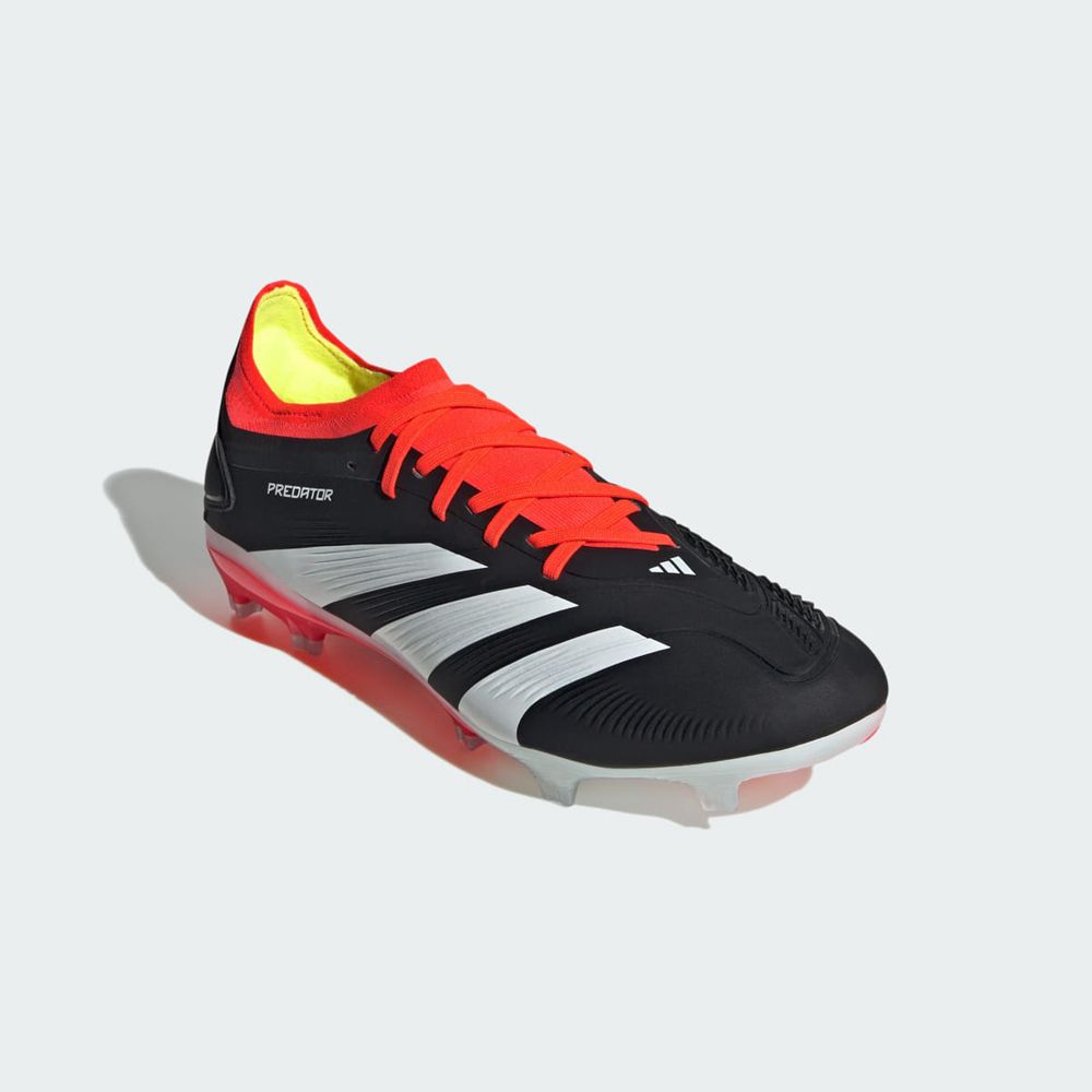 Chaussure de Foot Adidas Predator 24 Pro Firm Ground Noir Blanche Rouge Homme | MOS-08156983