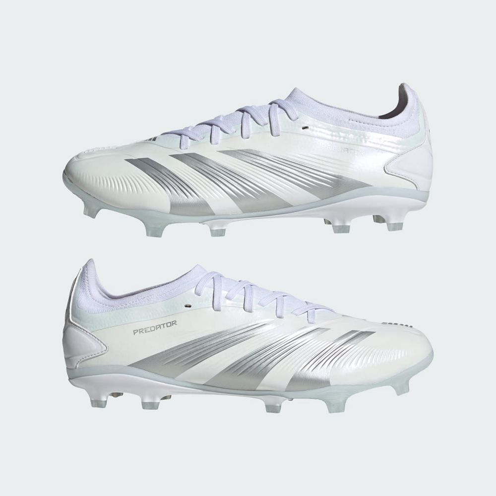 Chaussure de Foot Adidas Predator 24 Pro Firm Ground Blanche Argent Homme | LIP-15167513