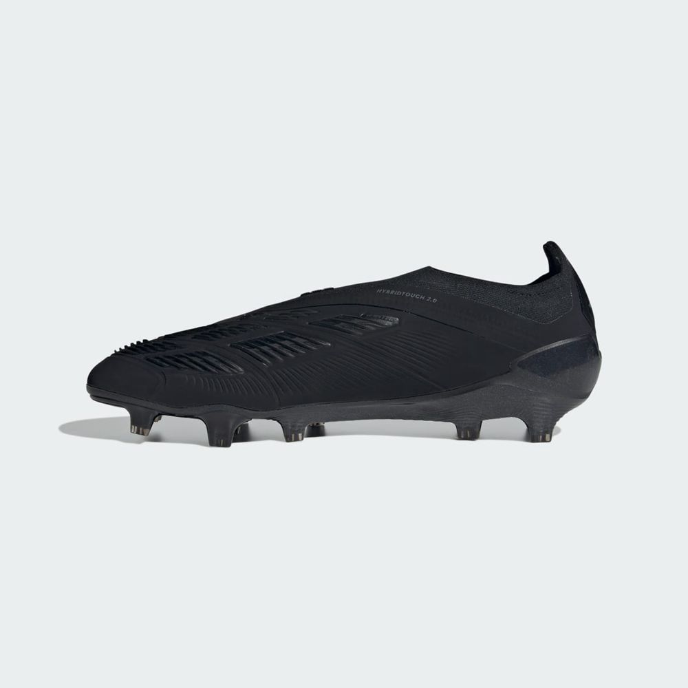 Chaussure de Foot Adidas Predator 24 Elite Laceless Firm Ground Noir Grise Homme | DTM-67776302