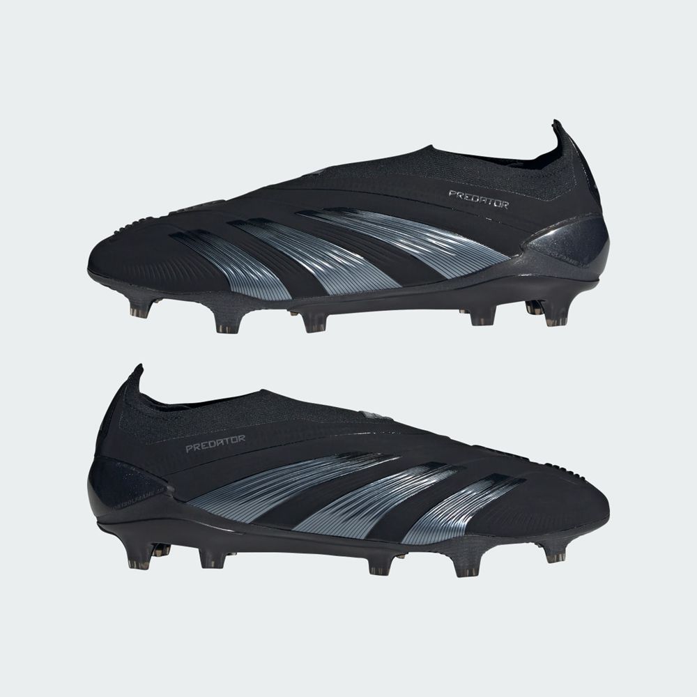 Chaussure de Foot Adidas Predator 24 Elite Laceless Firm Ground Noir Grise Homme | DTM-67776302