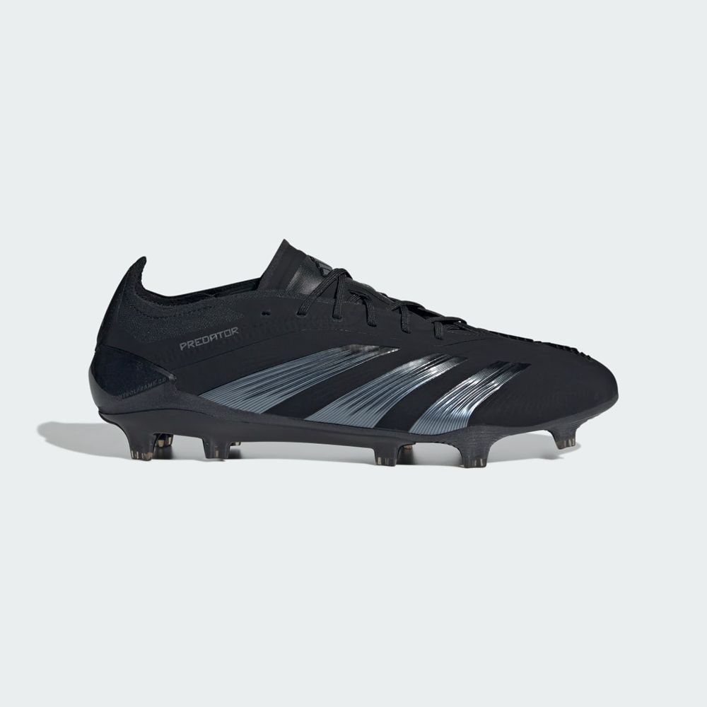 Chaussure de Foot Adidas Predator 24 Elite Low Firm Ground Noir Grise Homme | AYU-07529785