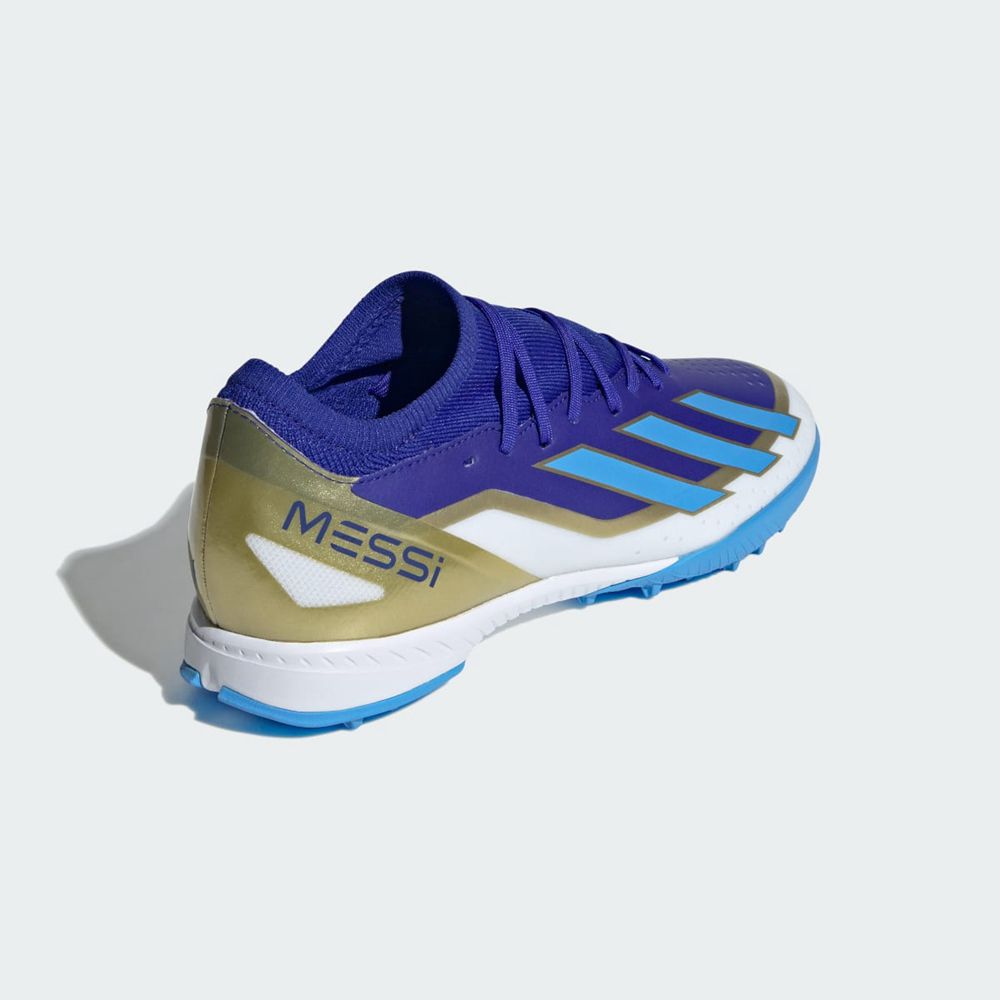 Chaussure de Foot Adidas X Crazyfast Messi League Turf Bleu Blanche Homme | WXZ-07330169