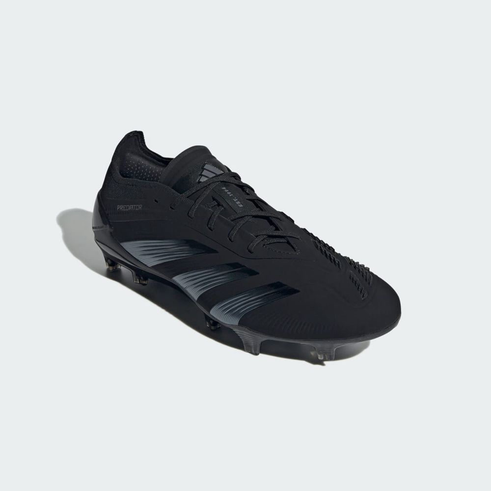 Chaussure de Foot Adidas Predator 24 Elite Low Firm Ground Noir Grise Homme | AYU-07529785