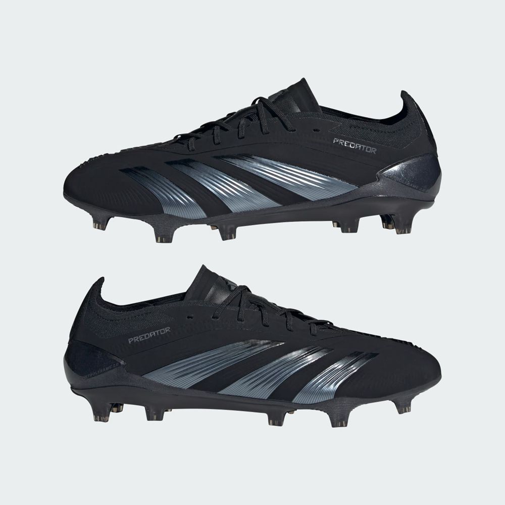 Chaussure de Foot Adidas Predator 24 Elite Low Firm Ground Noir Grise Homme | AYU-07529785