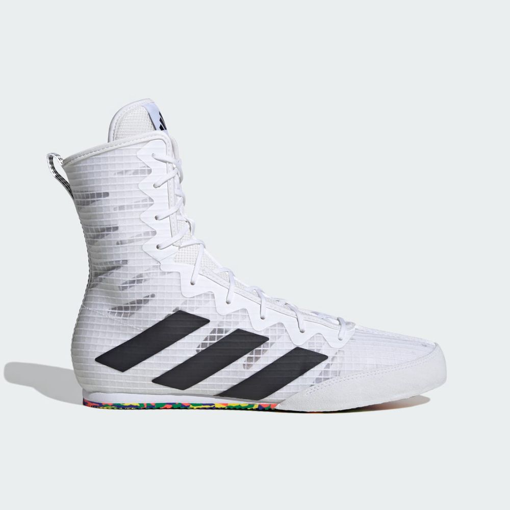 Chaussures De Boxe Adidas Box Hog 4 Blanche Noir Homme | AIX-03390550