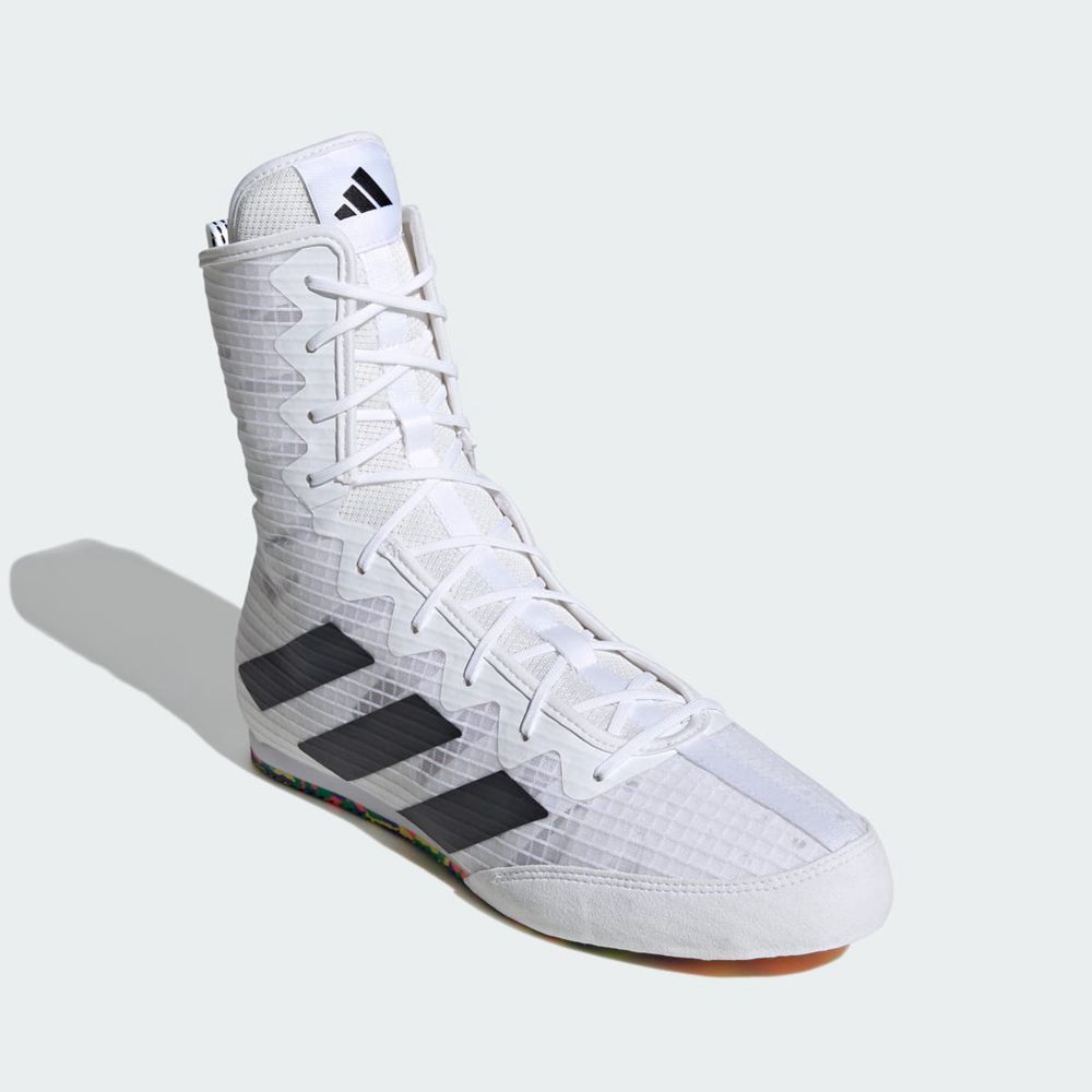 Chaussures De Boxe Adidas Box Hog 4 Blanche Noir Homme | AIX-03390550