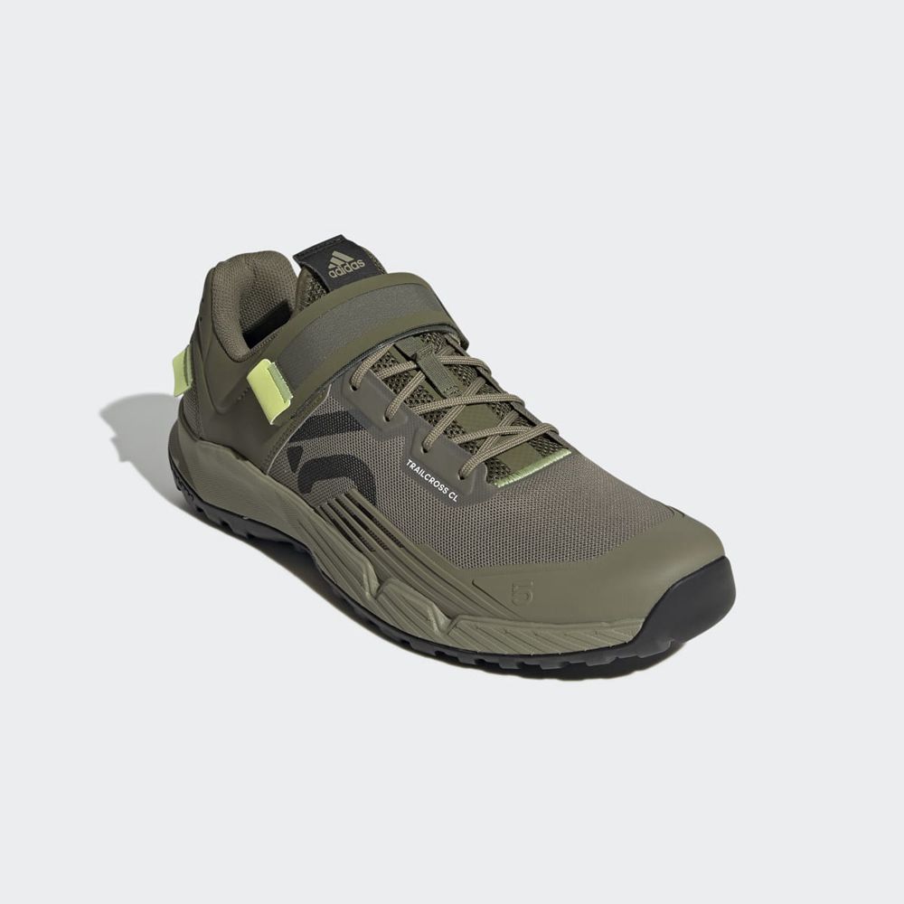 Chaussures De Vélo Adidas Five Ten Trailcross Clip-In Vert Grise Homme | YHP-41477954