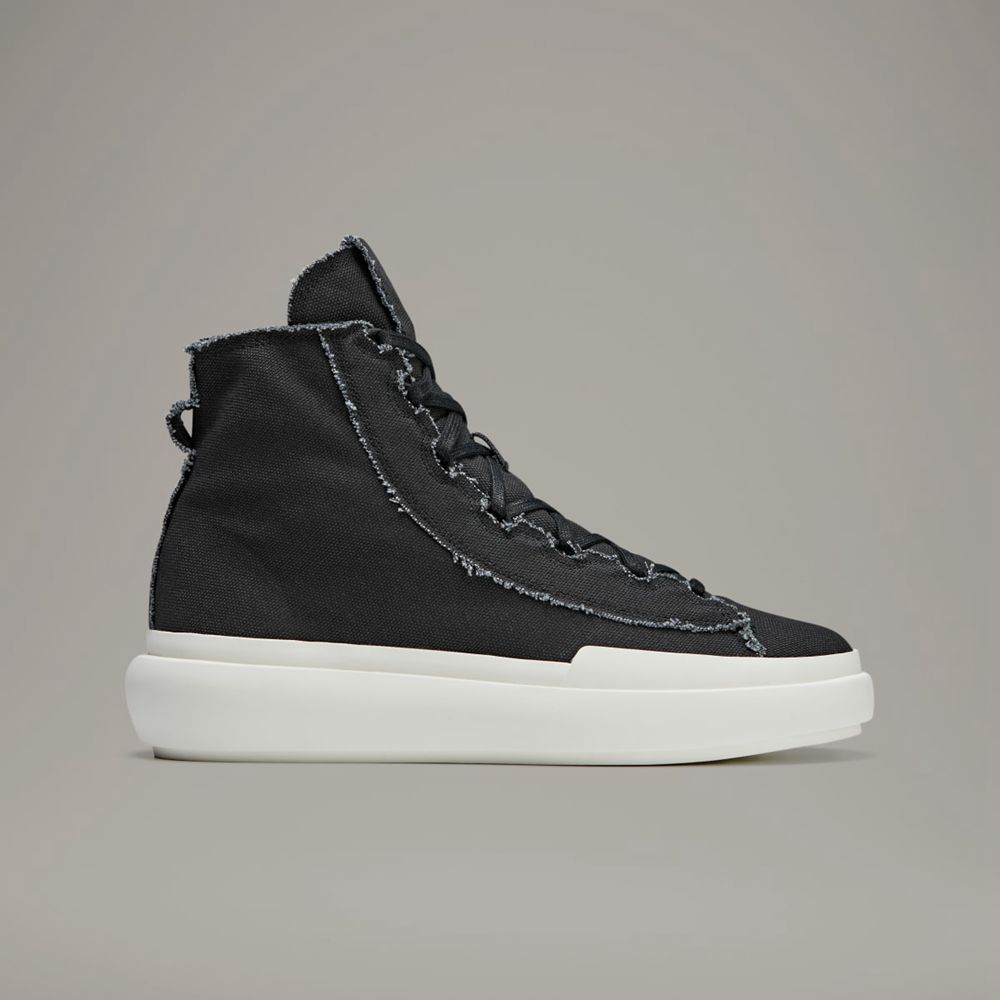 Chaussure Basket Adidas Y-3 Nizza High Noir Blanche Homme | PSW-91313844