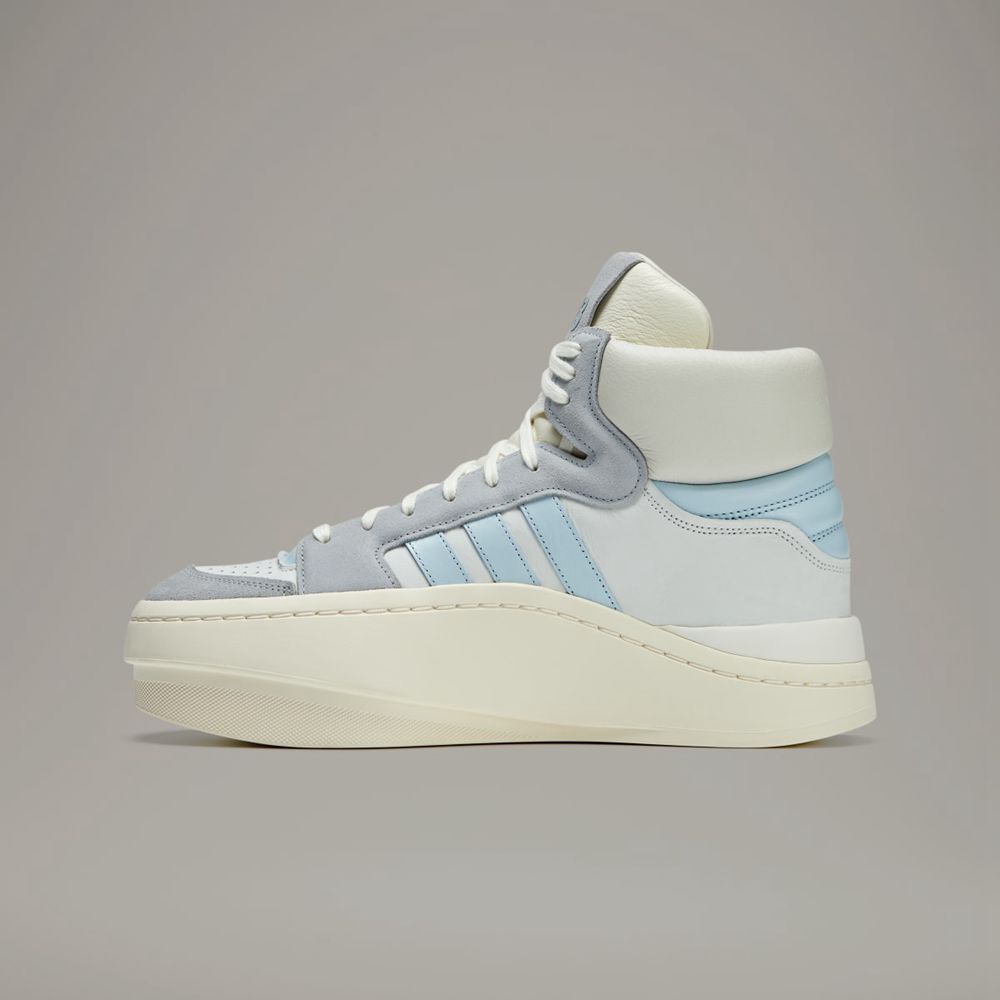 Chaussure Basket Adidas Y-3 Centennial High Blanche Grise Homme | SDD-23760908