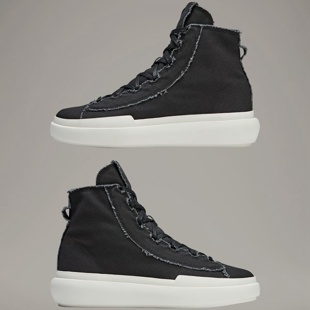 Chaussure Basket Adidas Y-3 Nizza High Noir Blanche Homme | PSW-91313844