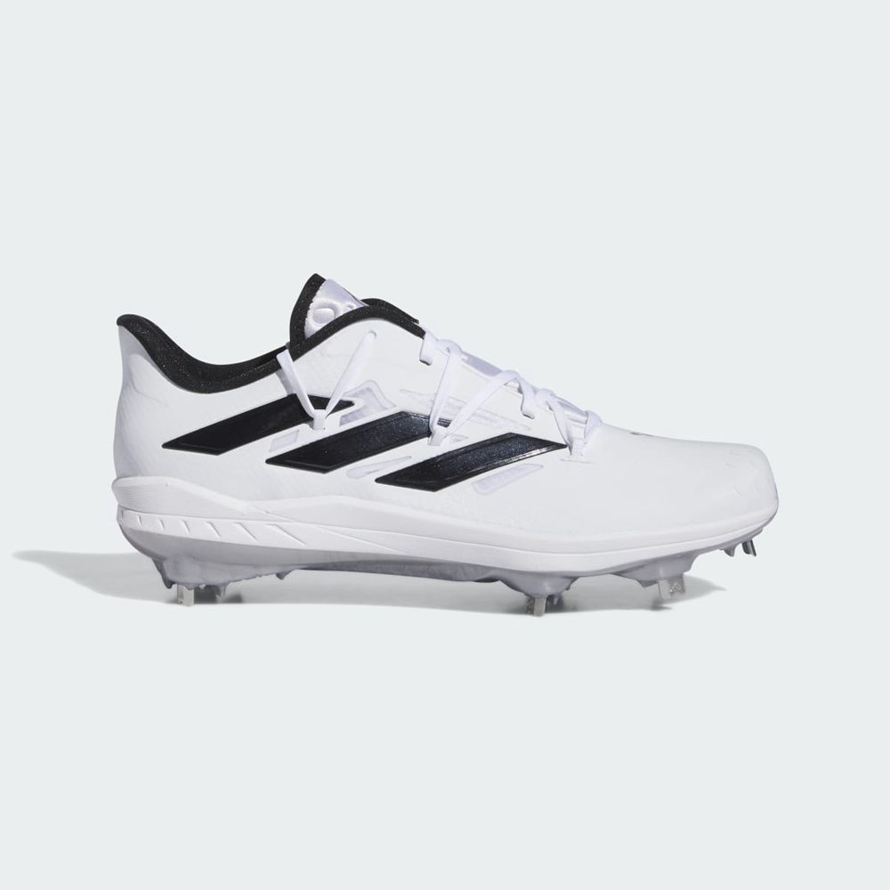 Chaussures de Baseball Adidas Adizero Afterburner 9 Blanche Noir Argent Homme | WFU-32572404