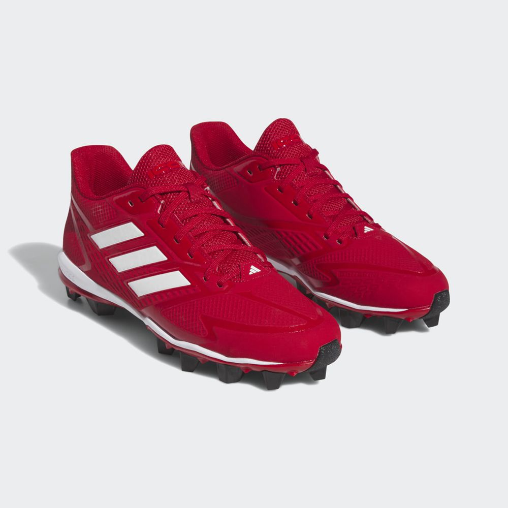 Chaussures de Baseball Adidas Icon 8 MD Rouge Blanche Noir Homme | NRI-23088727