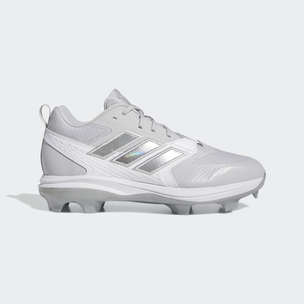 Chaussures de Baseball Adidas Icon 8 TPU Grise Argent Blanche Homme | LEY-56262880